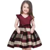 Girl's Dresses Baby Girls Striped For Formal Wedding Party Kids Princess Christmas Costume Children Clothing 230214