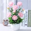 Simulazione composizione floreale bouquet di fiori secchi decorazione soggiorno decorazione tavolo fiore piccolo vaso decorazione composizione floreale in plastica