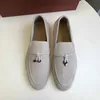 Diseñador Loropiana Walk Shoes 23 Pure Original Cashmere Ribete Boca baja Transpirable Mesh Red Star Transpirable Casual Cómodo Fondo plano Lp Lofu Shoes