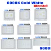 Reflectores 110V / 220V 500W Reflector Led Blanco frío 6000K Cálido 3000K Luz de inundación Ip65 Luces exteriores impermeables Stock en EE. UU. Ca Eur Dhcic