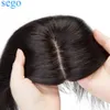 Syntetyczne S sego 10x12cm Silk Base 25x9cm Hair Toppers 100 Human Piece dla kobiet kawałek 4 klipsy w S 230214