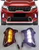 1Set Auto Lighting Car Daytime Running Light Fog Light Lampe LEL DRL mit gelbe Blinker für Kia Sonet 2020 20211340514