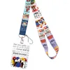 Keychains Animation Fashion Friends TV Show Lanyard ID Holder Bag Student Women Travel Cover Badge Car Keychain