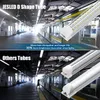 (10-Pack) 8ft LED Shop Light Fixture, 90W, 5000K Daylight White, Hight Output T8 Integrated Tube Lights, D Shape 3 Rows, 8 Foot Linkable Shop Lights for Garage Workshop