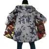 Men's Wool & Blends Oni Mask Tattoo 3D Over Printed Cloak Hoodie For Men And Women Winter Fleece Wind Breaker Warm Hood Kend22
