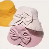Wide Brim Hats 2019 New Women Butterfly Sweet Bucket cap Fisherman Hat Leisure Simple Solid Womens High Quality Ladies Allmatch Korean Style R230214