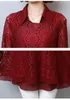 Women's Blouses Lace Blouse Fashion Women's Shirt 2023 Spring Chiffon Losse lange mouw twee sets shirts dames 908H