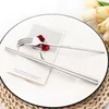 Dinnerware Sets Drmfiy Western Silverware 2Pcs Dinner Fork 304 Chopsticks Set Stainless Steel Cutlery Kitchen Home Tableware