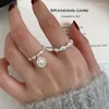 Trouwringen Boho sieraden trendy imitatie parel hanger manchet ring voor meisjes met oceaan bague shell romantische geschenken