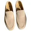 مصمم إيطاليا Loropiana Shoes Jin Dong من نفس النوع من أحذية Lp Bean أحذية مسطحة غير رسمية للرجال Pina Leafers Leather Laiders QW47