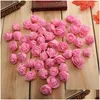 Flores decorativas grinaldas de atacado 100pcs mini pep spoam rosa artificial para decora￧￣o de carro pompom corajosa da coragem de namorado da dha70