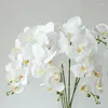 Decoratieve bloemen latex 9-heads kunstmatige vlinder orchidee 5 kleuren groot formaat nep phalaenopsis silicium pu real touch bruiloft thuis decor