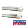 LED -r￶r T8 8ft FA8 TUBE LIGHT V SHAPED 72W 144W enkelstiftlampor 6500K Cold White 150W fluorescerande BB Ers￤ttare klar mj￶lkig ER D DHKA0