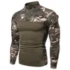 Mens Tshirts Tactical Camouflage Athletic Tshirts Långärmad män Militära kläder Kampskjorta Assault Army Costume 230214