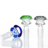 Glasbong Bunte Heady Slide Bowl Rauchzubehör 14mm Außengelenk für Dab Rig Wasserpfeifenbongs