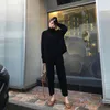 Women's Two Piece Pants Long Sleeve Women Sets 2023 Knitted Tracksuit Turtleneck Sweatshirts Clothing Set Knit Female Suit 99A