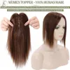 Synthetic s TESS Hair Topper 7x125cm Clip Natural 100 Human For Silk Base Clip In s 230214