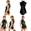 Catsuit Costumes Clubwear Bezpośredni czarny lateksowy body winylowe skórzane bieliznę fetysz sukienkę erotyczną pvc trapy duża wyprzedaż Dr dhr2s