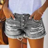 Kvinnors shorts 2023 Sexig sommar denim Kvinnor Hög midja Jean Kvinnliga Hål jeans med fickor Casual Streetwear Pant