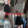 التنانير Rimocy عالية الخصر مطوية تنورة نساء preppy style zipper خط صغير امرأة صلبة لون الصيف قصيرة الإناث 230214