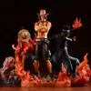 Action Figurines 3PCS Anime Figure Singe D Luffy Ace Sabo Trois Frères Ensemble PVC Action Figure Collection Modèle Jouets poupée 14-17CM 230211