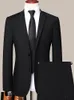 Mens Suits Blazers Mens Highquality Suit Business Professional Youth Office Worker Formell klänning Bröllop Bankett Gentleman Suit Dress Twopiece 230213