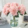 Decoratieve bloemen 20 stuks Blauw Wit roze 17 kleuren Silk Hydrangea Kunstmatige bloem voor El Home Art Decor Wedding Kids Baptism Party