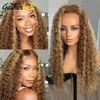 Bande de cheveux Deep Wave Lace Front Highlight Frontal Pour Femmes P427 Coloré Humain s 180 Densité 34 Pouces 230214