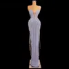 Party Dresses Chic Pearls Light Purple Evening Dress Backless Mermaid Custom Made Prom Gowns 2023 Tassel Formal Celebrity 230214