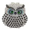 Totes Owl Animal Designer Bolsas de noite femininas Pochette Handmade Prom Clutch Bolsa de festa de luxo Bolsa de festa Crystal Stone Day Clutches 0214/23