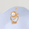 En gros Blanc Perle Serpent Charme Doigt Bande Anneaux Ouvert Réglable Esthétique Or Argent Couleur Bague INS Bijoux De Mode pour Femmes Filles Cadeaux