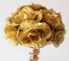 Decorative Flowers 20cm Wedding Silk Kissing Ball Decorations For The GOLD-plastic Inner Celebration Flower Party Decoration