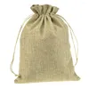 حقائب المجوهرات lanwaylucky 10pcs/lot burlap hessia draptring حفل الزفاف nacklace Jute Fabric Fabric Fabrics Pags 17x23cm