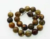 Kedjor agate brun paring runda 18mm halsband 18 tum grossistpärlor natur present rabatt fppj