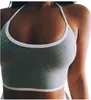 Tanques de mujer 2023 llegadas vender Sexy Halter Tight Bustier Fitness Suspender Skinny camiseta chica baile chaleco mujer Tank Crop Top