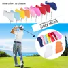 Andra golfprodukter 10 datorer Golf Club Iron Head Protector Golf Iron Head Covers Set Iron Putter Protective Club Cover Golf Accessories 9 Colors 230213