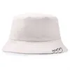 Wide Brim Hats Kpop Jungkook Harajuku Hip Hop Solid Color Bucket Hat Spiked Rivets Metal Rings Outdoor Wide Brim Sunscreen Fisherman Cap R230214