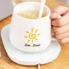 Fincan tabakları 55 derece santigrat portatif fincan daha sıcak akıllı elektrikli usb kupa süt/kahve/içecek ısıtıcı tepsisi paspas biberon