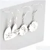 Dangle żyrandol 10pcs/działka moda pusta kolczyki ze stali nierdzewnej dla kobiet proste haczyki w stylu urodzinowa biżuteria dhht8