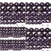 Stone 8Mm Natural Faceted Purple Amethysts Quartz Loose Beads 15 Strand 4 6 8 10 Mm For Jewelry Making Drop Delivery Dhgarden Dh2Gw