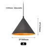 Pendelleuchten 2023 Japanisches Wabisabi-Eisenhandwerk Konische schwarze Kassierer-Stablampe 30 cm Dreieck Nordic Home Stay Study Bedlight