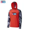 T-shirty na świeżym powietrzu Koofin Koszulka z kapturem z kapturem z kapturem z kapturem UV UV Hooded Płaszcz przeciwsłoneczny Oddychany Anti Szybki suchy rybołówstwo Camisa de pesca J230214