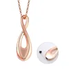 Collane con ciondolo Collana da donna Infinity Creamtion Urn In acciaio inossidabile Urne per gioielli per ceneri umane e animali domestici