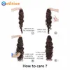 Banda para el cabello Cola larga ondulada Cordón humano Clip en pieza Black Wave African American Tail Body para mujeres 230214