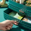 Storage Boxes Makeup Organizer Drawers Plastic Cosmetic Box Desktop Dust-proof Household Case Jewelry Skin Care Shelf