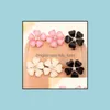 Pendientes de tachuelas para mujeres Joyas de cristal de flores Clover