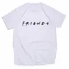 Camisetas para hombre, camisetas con estampado de letras Friends, ropa de calle a la moda para programas de televisión, camiseta informal de algodón puro para hombres y mujeres, camisetas Harajuku, camisetas Unisex