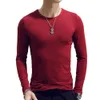 Hommes TShirts Hommes Chemise Longue Leeve Coton Printemps Automne hermal Undershirt Armure Chemises À Manches Longues Col Rond Casual MenS ees 230214