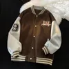 Womens Jackets Spring Baseball Uniform Retro Loose Embroidery Jacket Female Baseball Uniform American Shirt Jacket Ins Clothes Top 230213