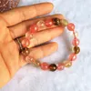 Strand 2023 Fashion DIY Lovely 10mm Watermelon Tourmaline Facetterade runda pärlor armband Ge722